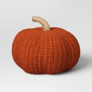 Threshold Orange Pumpkin Knit Pillow